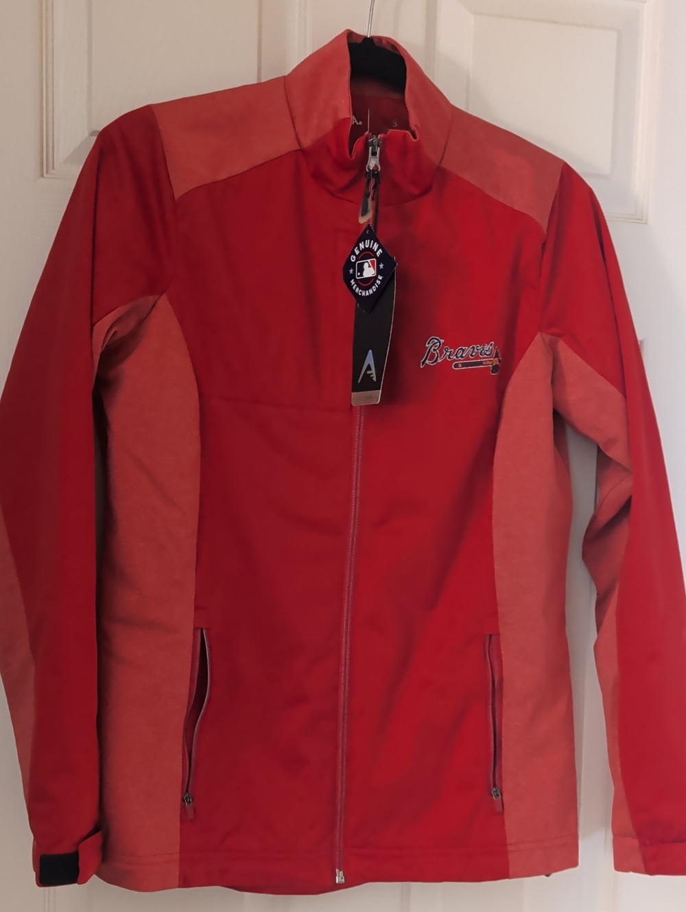 Antigua Braves Red Full-Zip Utility Jacket NWT